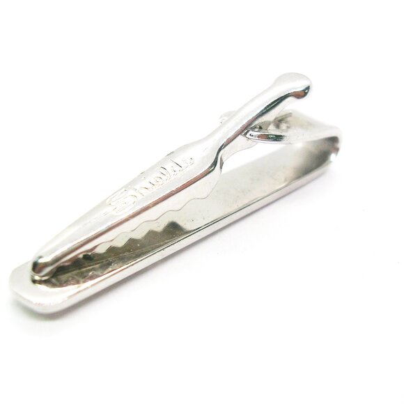 Vintage silver tone Shields Tie Clip classic Formal Necktie Accessory - Picture 3 of 3